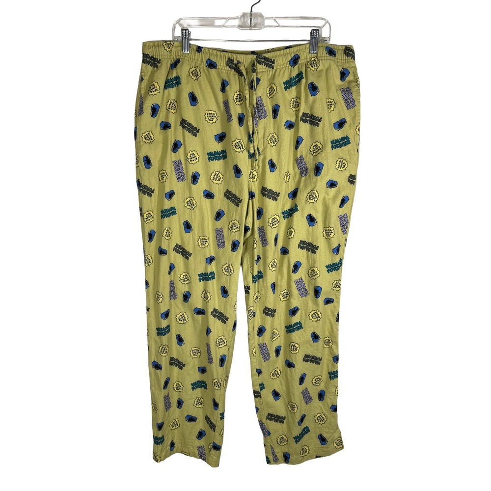 Marvel Amazon Essentials Black Panther Wakanda Forever Pajama Pants Men XL Green